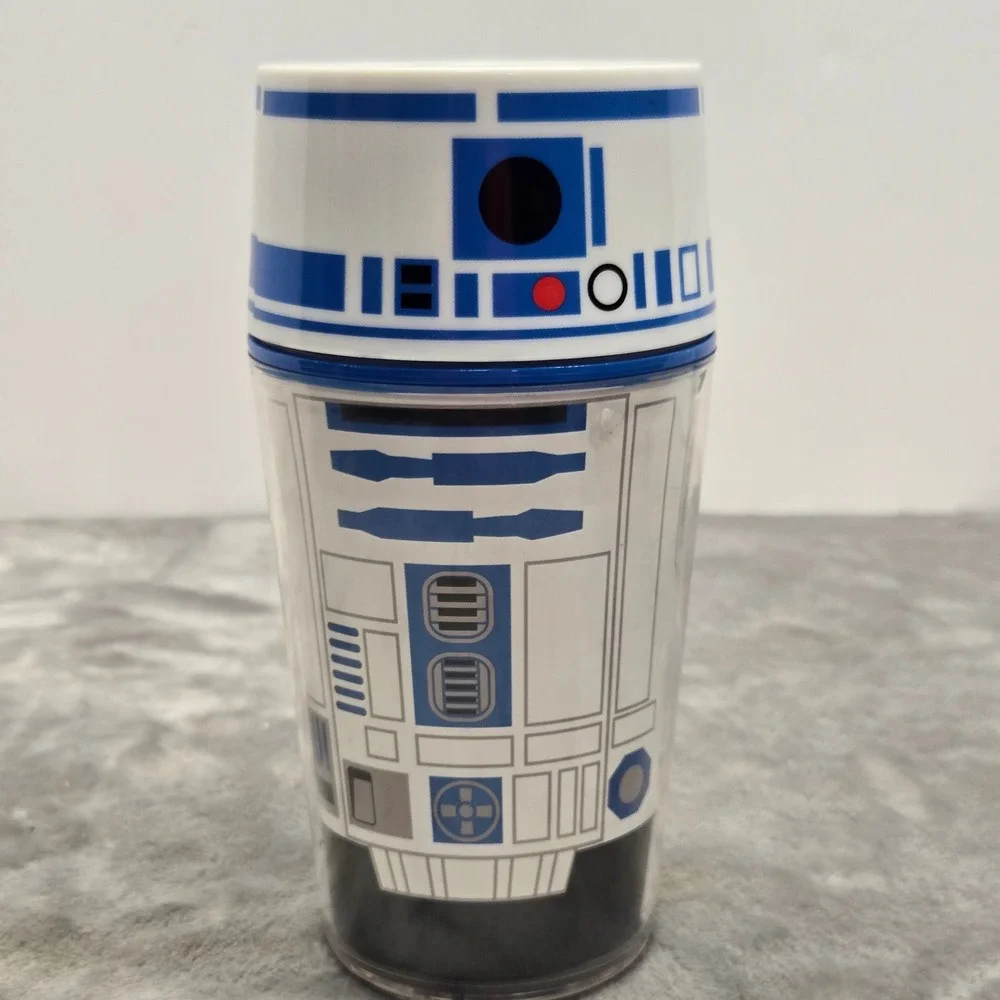 Zak Designs Star Wars R2-D2 Insulated Tumbler 14oz Blue White Plastic Cup 14163